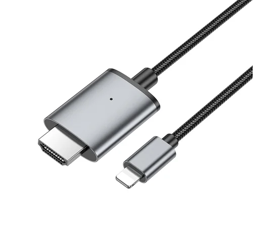 Переходник Hoco UA27 HD Lightning to HDTV (2m) Metal gray