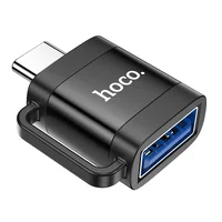 Переходник Hoco UA31C OTG Type-C male to USB female Black