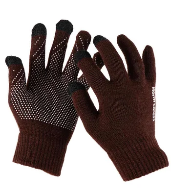 Перчатки сенсорные Warm caress (нескользящие) Коричневый