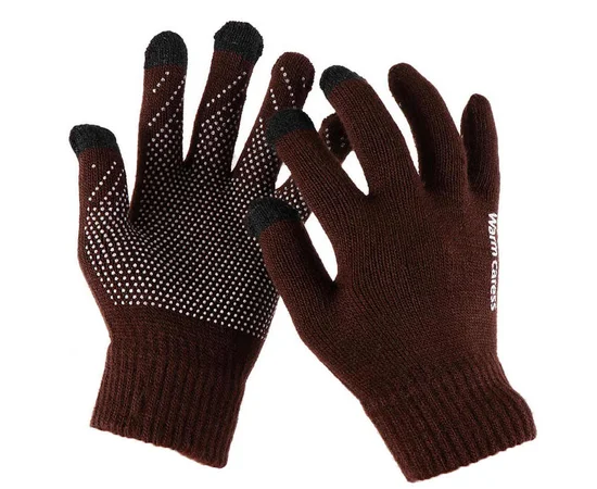 Перчатки сенсорные Warm caress (нескользящие) Коричневый