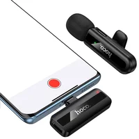 Петличный беспроводной микрофон Hoco L20 Fair Type-C Black