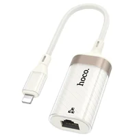 Переходник Hoco UA41A Crystal Lightning to RJ45 100 Mbs (0.15m) Apricot