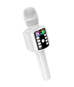 Караоке Микрофон-колонка Hoco L24 Shine White