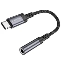 Переходник Borofone BV24 Graceful Type-C to 3.5mm Metal grey