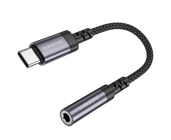 Перехідник Borofone BV24 Graceful Type-C to 3.5mm Metal grey