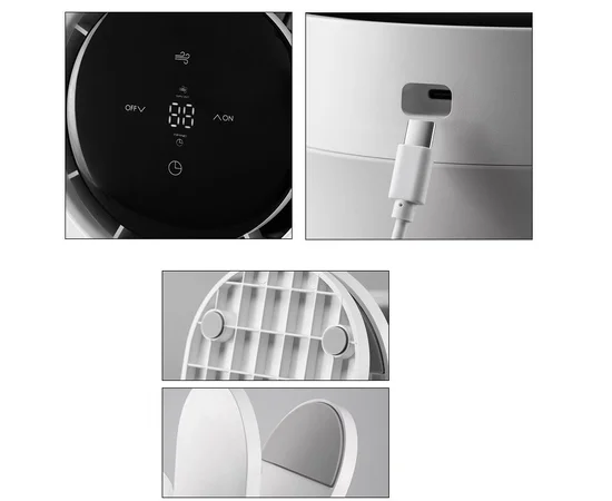 Настольный вентилятор F7 с зажимом 4000mAh White