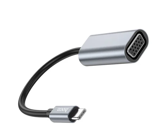 Переходник Hoco UA21 Origin Type-C to VGA Metal gray