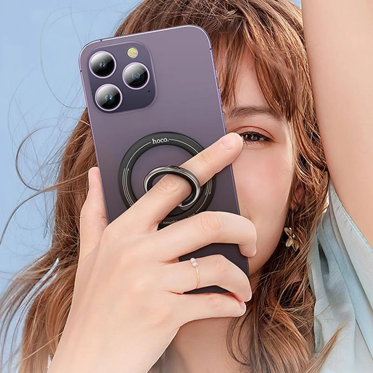 Магнитный держатель для телефона Hoco GH1 Gentle Black