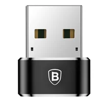 Переходник Baseus USB Male To Type-C Female Adapter Converter 3A (CAAOTG-01) Черный