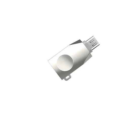 Переходник Hoco UA10 OTG USB to MicroUSB Стальной