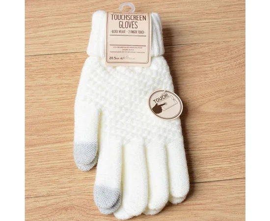 Перчатки сенсорные SHOU утепленные Белый