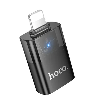 Переходник Hoco UA36 Lightning male to USB female Black
