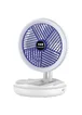 Настільний складаний вентилятор Folding Fan 2in1 with Night Light White