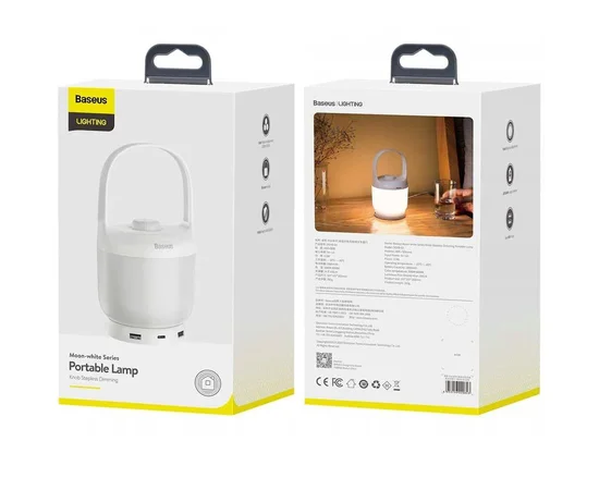 Ночник Baseus Moon-White Knob Stepless Dimming Белый