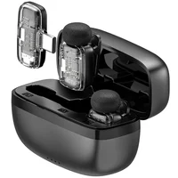 Петличный беспроводной микрофон WIWU WM008 Dual-mic ANC Type-C Black