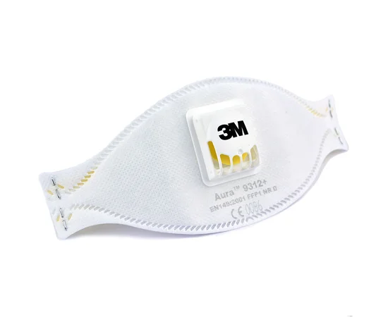 Респиратор маска 3М Aura 9312+ (FFP1) с клапаном выдоха Белый