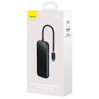 Переходник Baseus Hub AcmeJoy 4-Port Type-C (USB3.0*3+Type-C PD&Data*1) (WKJZ) Dark Gray