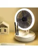 Настільний складаний вентилятор Folding Fan 2in1 with Night Light White