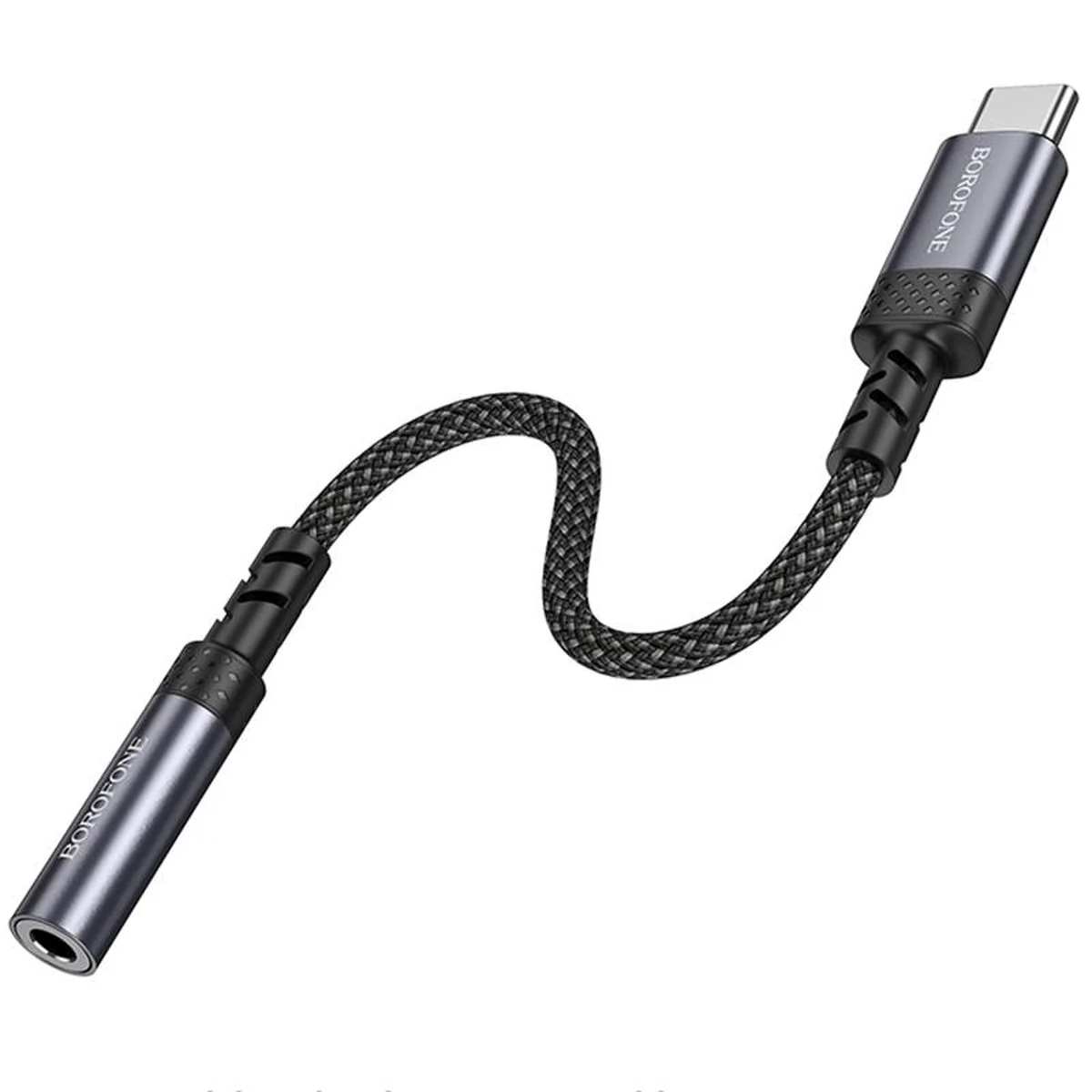 Переходник Borofone BV24 Graceful Type-C to 3.5mm Metal grey