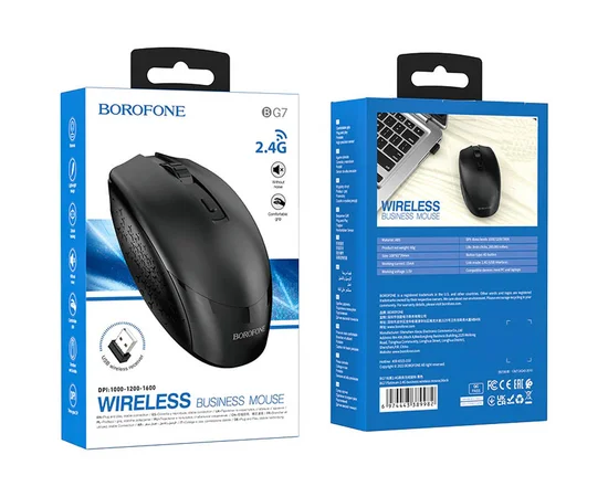 Мышь BOROFONE BG7 Platinum 2.4G Black