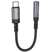 Переходник Borofone BV24 Graceful Type-C to 3.5mm Metal grey