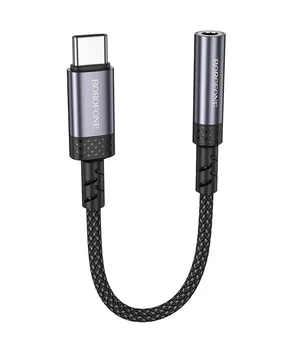 Перехідник Borofone BV24 Graceful Type-C to 3.5mm Metal grey