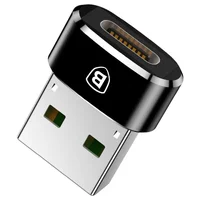 Переходник Baseus USB Male To Type-C Female Adapter Converter 3A (CAAOTG-01) Черный