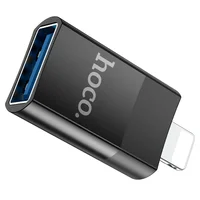 Переходник Hoco UA17 Lightning Male to USB Female USB2.0  Черный