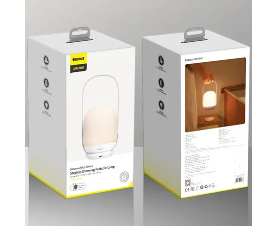 Ночник Baseus Moon-White Dimming Белый