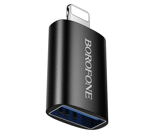 Перехідник Borofone BV26 Lightning Male to USB Female USB2.0 Black