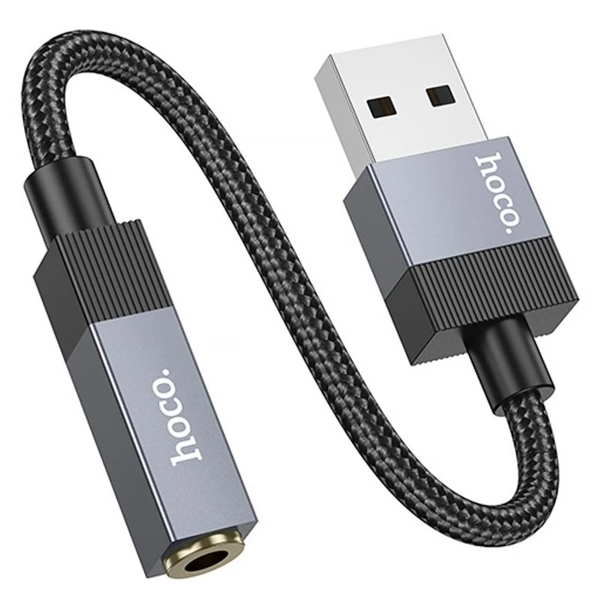 Перехідник Hoco UPA32D Clever USB to 3.5mm Black