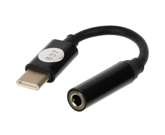 Переходник Type-C to AUX в уп. Черный
