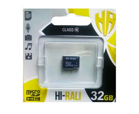 Карта памяти Hi-Rali microSDHC 32 GB class 10 (без адаптера) Черный