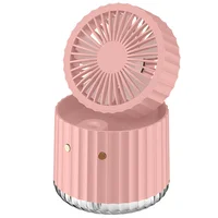 Настольный вентилятор Rapid Cooling 3in1 с водяным охлаждением и подсветкой 1200 mAh Pink