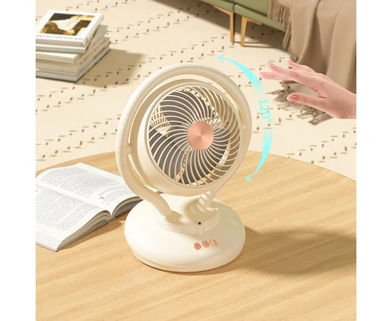 Настольный вентилятор F12 с отрицательной ионизацией 6000mAh White