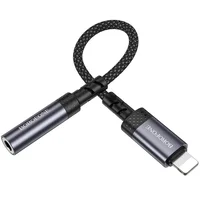 Переходник Borofone BV24 Graceful Lightning to 3.5mm Metal grey