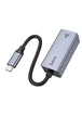 Интернет адаптер Hoco UA37 1000 Mbps (Type-C to RJ45) Metal gray