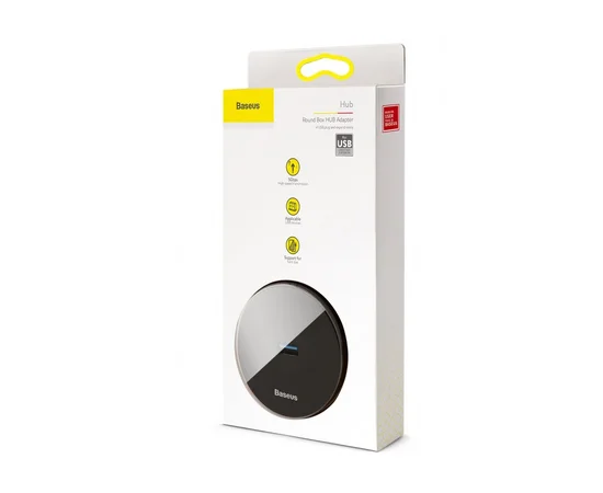 Переходник HUB Baseus Round Box USB to USB 3.0 + 3USB 2.0 (1m) (CAHUB) Черный