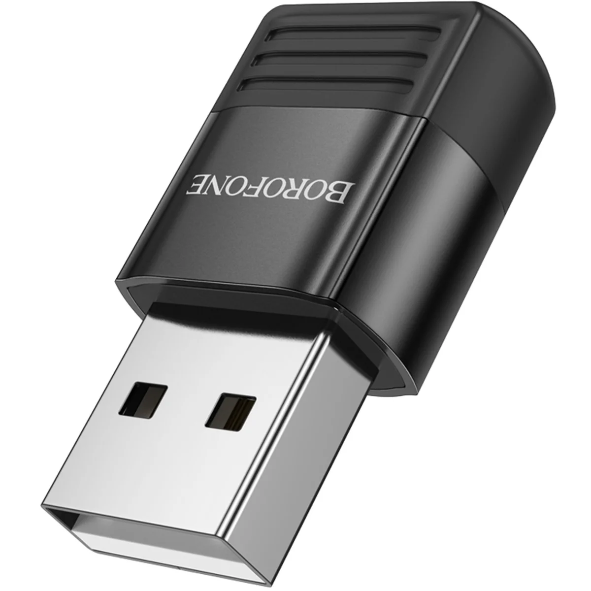 Переходник Borofone BV18 USB male to Type-C female USB2.0 Black