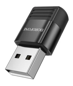 Перехідник Borofone BV18 USB male to Type-C female USB2.0 Black