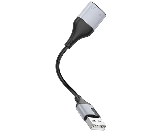 Переходник Borofone BV19 Creator 2in1 USB to 3.5mm Black