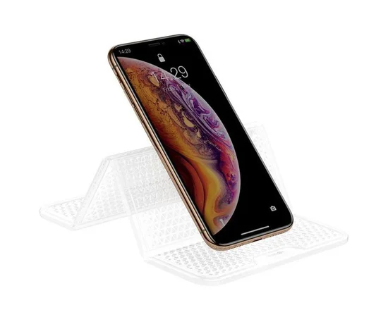 Держатель в машину для телефона (антискользящий) Baseus Folding Bracket Прозрачный
