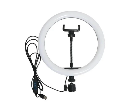 LED подсветка с держателем для смартфона ZD666 (26 см) Белый / Черный