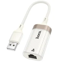 Переходник Hoco UA41 Crystal USB to RJ45 100 Mbs (0.15m) Apricot