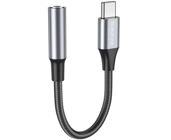 Переходник Borofone BV16 Type-C to 3.5mm Metal gray