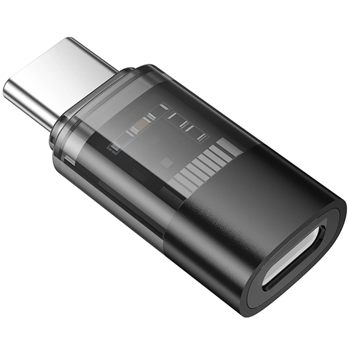 Переходник Hoco UA36D Type-C male to Lightning female Black