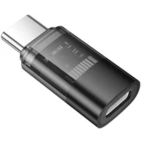 Переходник Hoco UA36D Type-C male to Lightning female Black