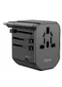 Мережевий універсальний перехідник Hoco AC15 Walker PD20W+QC3.0 (2USB-A/1C) (EU) Black