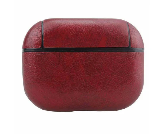 Кожаный футляр Leather series для наушников AirPods Pro Красный