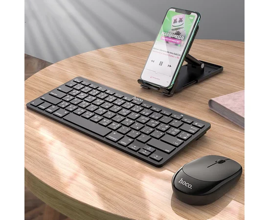 Набор клавиатура + мышь Hoco DI05, беспроводной Черный